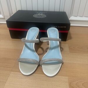 Vince Camuto Silver Strappy Heels